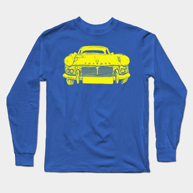 Triumph Spitfire 4 Mk2 1960s classic car yellow inversion Long Sleeve T-Shirt by soitwouldseem